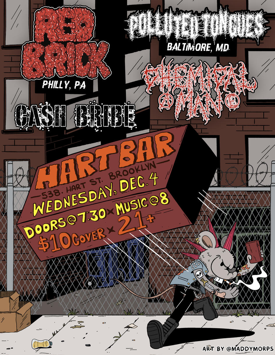 Poster for local punk show