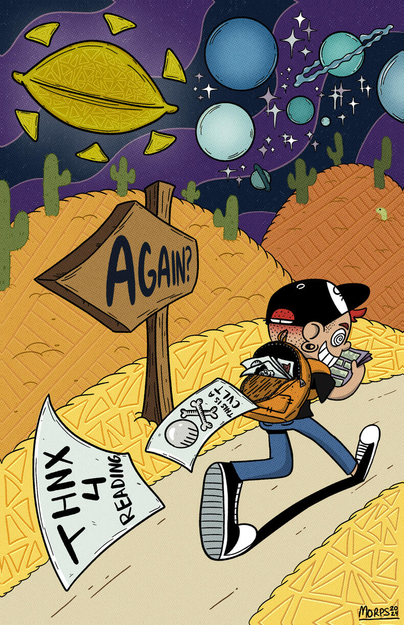 Inner Cover Illustration for Xomik Bük Issue 3