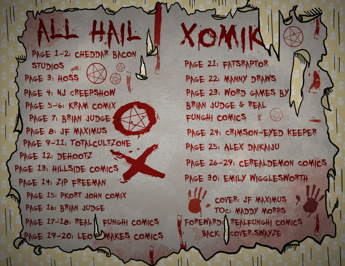 Table of Contents - All Demon Comics #1, 2023